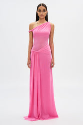 Misha Sisal Mesh Maxi Dress - Orchard Pink