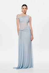 Misha Sisal Mesh Maxi Dress - Dove