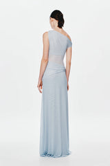 Misha Sisal Mesh Maxi Dress - Dove