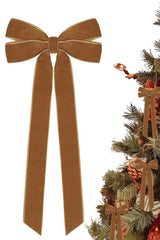 Velvet bow Christmas decorations
